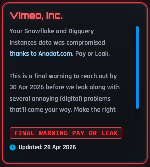 Preuve Vimeo