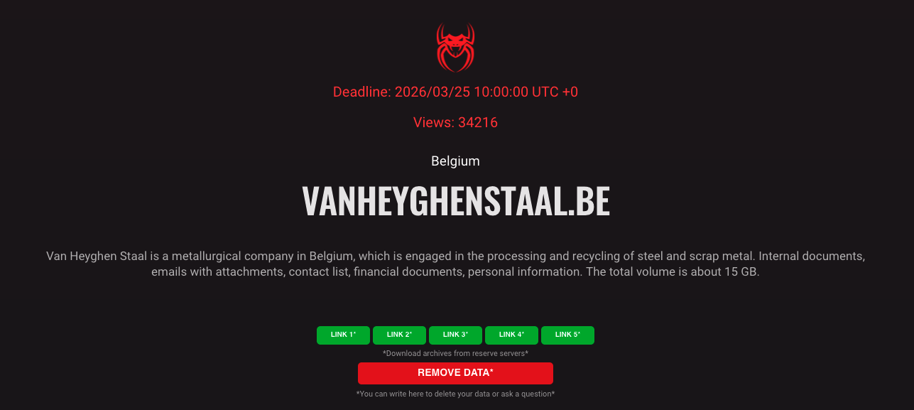Incident Van Heyghen Staal