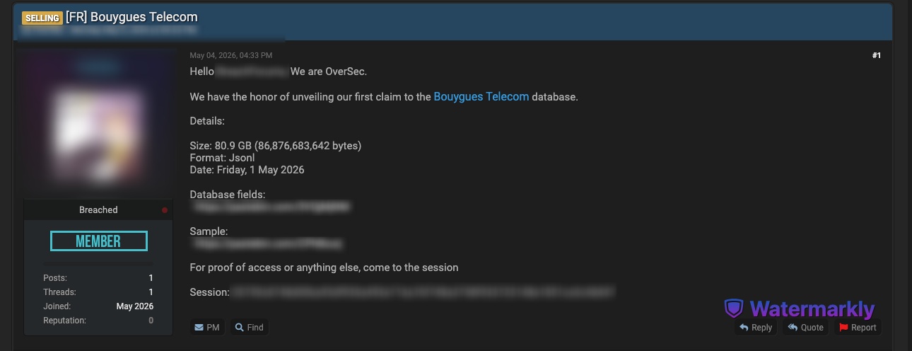 Incident Bouygue Telecom