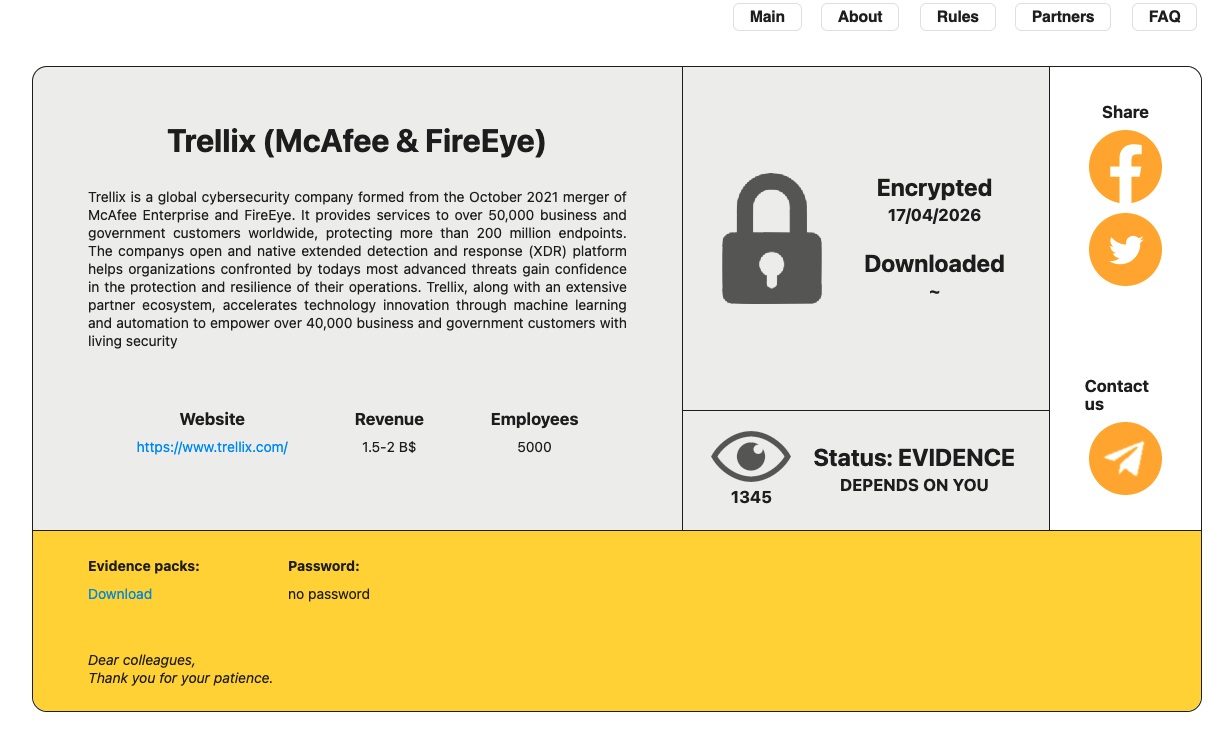 Incident Trellix (McAfee & FireEye)